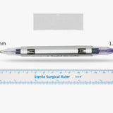 Surgical Skin Marker - Double Tip Fine Tip 0.5mm + 1mm Tip with Ruler