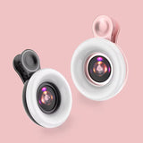 Macro Fill Light with 15X Lens – Clip-On Phone Ring Light for Smartphone, Macro Lenses for iPhone & Samsung
