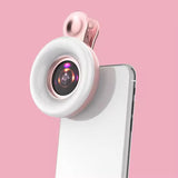 Macro Fill Light with 15X Lens – Clip-On Phone Ring Light for Smartphone, Macro Lenses for iPhone & Samsung