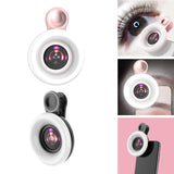 Macro Fill Light with 15X Lens – Clip-On Phone Ring Light for Smartphone, Macro Lenses for iPhone & Samsung