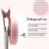 Macro Fill Light with 15X Lens – Clip-On Phone Ring Light for Smartphone, Macro Lenses for iPhone & Samsung